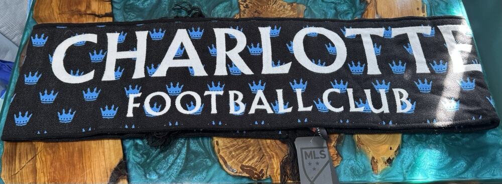 NWT Charlotte FC MLS Soccer Scarf “For The Crown”